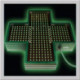 INDOOR CROSS PHARMACY400 MM GREEN